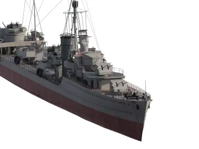 WW2 US NAVY MAHAN CLASS DESTROYER 3D model