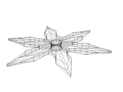 Throwing Star - Type 1 3D model