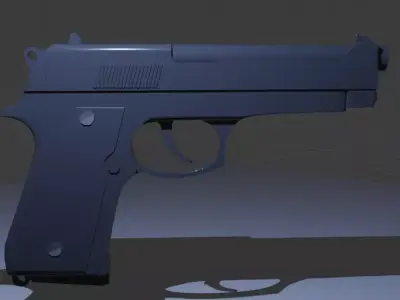 Pistol Low-poly 3D model