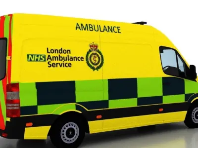 Mercedes Benz Sprinter L2H2 2015 England Ambulance UK 3D model
