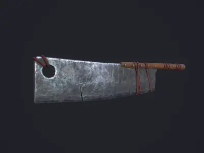 Apocalyptic Cleaver Low-poly 3D model