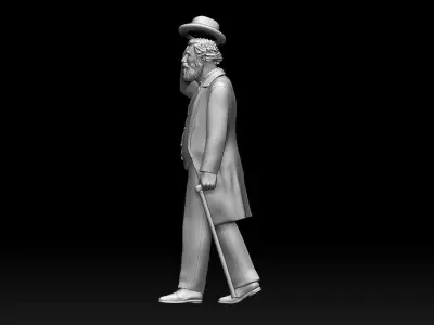 man retro 3D print model