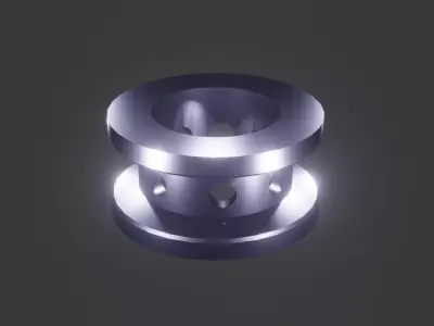 Mechanical Part 3D Model Low-poly 3D model