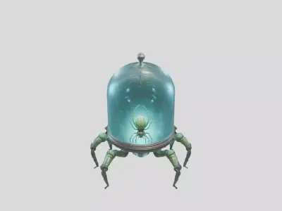 Fantasy Glass showcase Low-poly 3D model