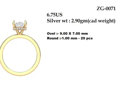 Wedding Ring  3D print model 78