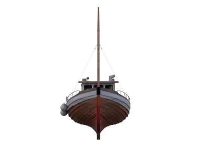 Fishing boat Low-poly 3D model purchase