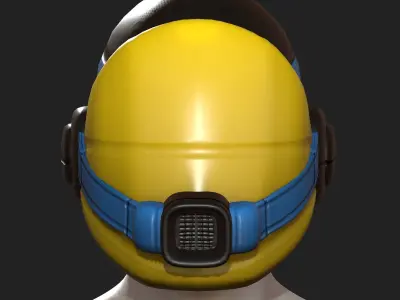 Gas mask helmet scifi fantasy armor hats military  Low-poly 3D model