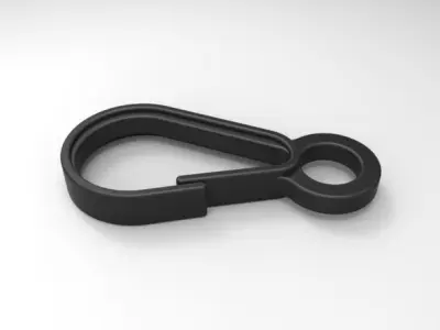 Plastic Snap Hook Free 3D model