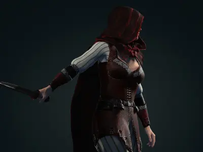 The Templar Assassin Low-poly 3D model