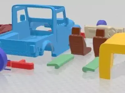 Mahindra Thar 2010 Printable Car 3D print model
