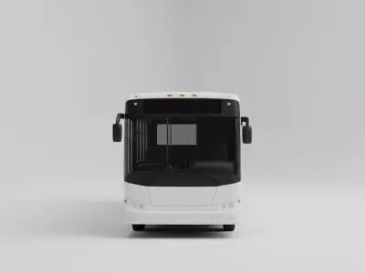 Modern Airport Shuttle Bus Transport Vehicle 3D Model 3D model