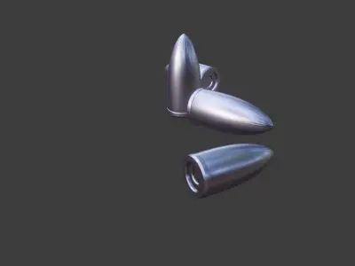 Mechanical Gun Bullets 3D model 3D model