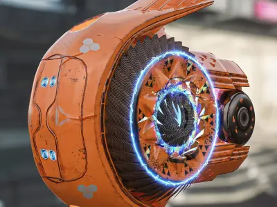 sci fi drone Low-poly 3D model