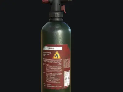   Blazing Fury Blowtorch Low-poly 3D model