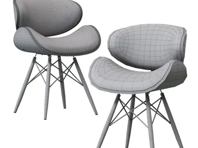 Chair OSSA czarne 3D model