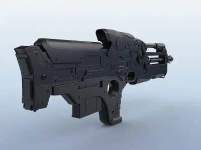Sci-Fi Gun 02 3D model