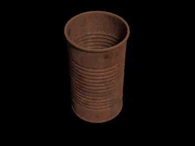 Old rusty oil barrel Low-poly 3D model