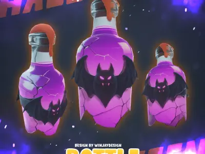 Halloween Weapon Pack FiveM Game Ready Asset to use Low-poly 3D model