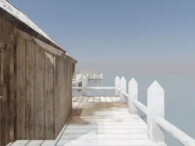Winter Harbor Village 3D model