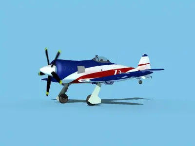 Hawker Sea Fury V23 Racer 3D model
