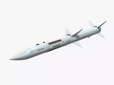 PL-12 Chinese BVR Air to Air Missile model Low-poly 3D model