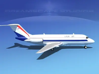 Douglas DC-9-15 USA Jet 3D model