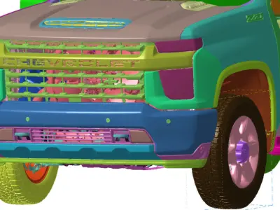 Chevrolet Silverado 2500 4WD LTZ 2020 Vehicle 3d scan model 3D model