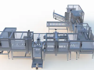 Semi Automatic Packaging Machine 3D model