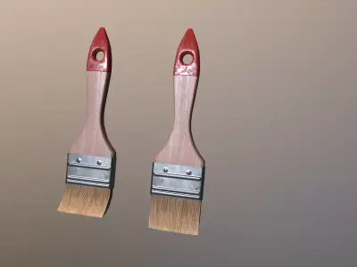 Paint brush Low-poly 3D model buy
