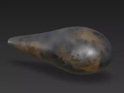 Sci-Fi Aerodynamic Drop Capsule - Industrial Rusty Metal Pod  3D model