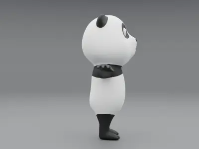3D Panda Cartoon 3D model