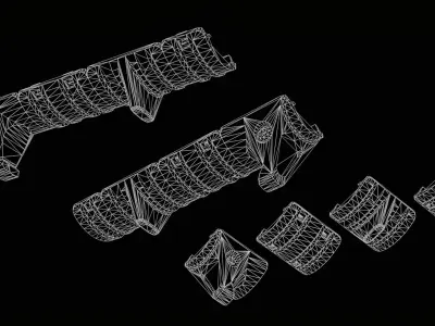 Magpul XTM Hand Stop Low-poly 3D model