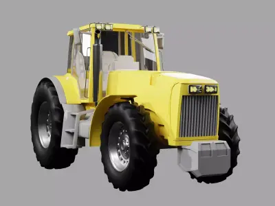 tractor Low-poly 3D model