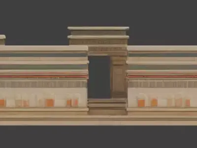 Ancient Egyptian Ritual Courtyard 3D Environment Analysis 3D model buy