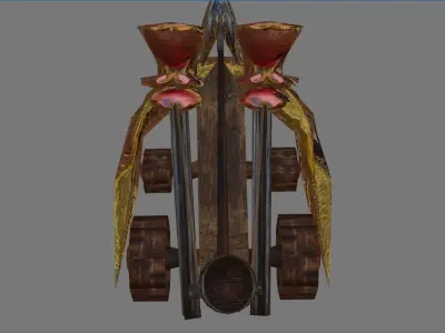 Mechanical ballista Low-poly 3D model purchase