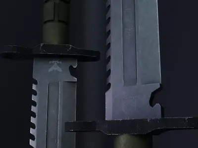 M9 bayonet knife Low-poly 3D model