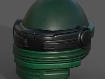 Helmet plastic scifi fantasy futuristic military  Low-poly 3D model