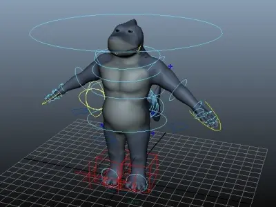 Anthropomorphic Shark Low-poly 3D model