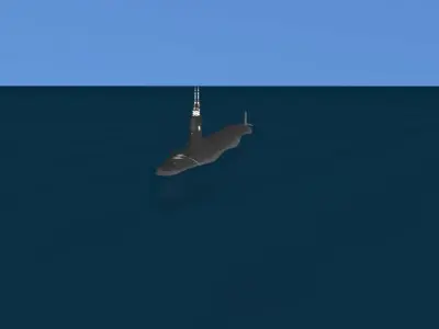 Virginia Class SSN 789 USS Indiana 3D model