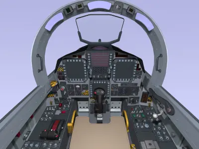 F-15E cockpit fuselage 3D model