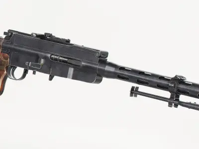 Lahti Saloranta M26 Low-poly 3D model