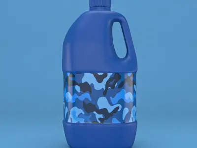 HDPE Plastic Bottle Can 3D model