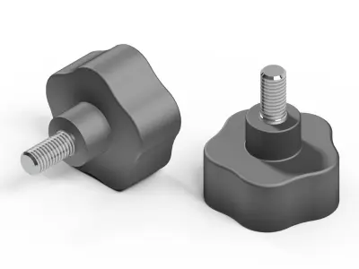 Lobe Knobs 3D model