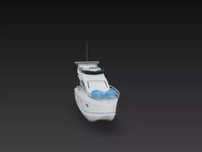 Compact Motor Yacht Cabin Cruiser 3D print model