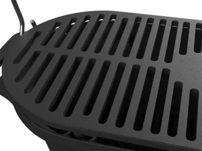 Carolina Cooker Cast Iron Charcoal Grill Black 3D model