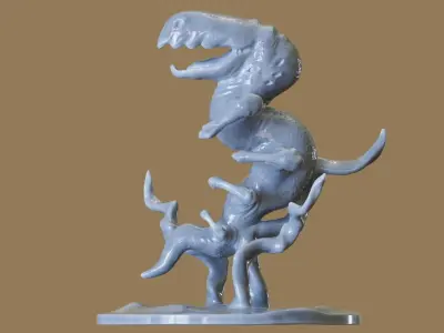 Underwater monster from other planet -3D printing sculpture 3D print model