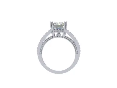 Radiant Art Deco Ring 3D print model 6