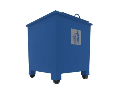 Trash can  Low-poly 3D model purchase