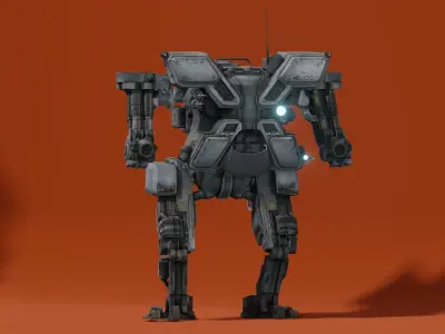 Cociva Robot rigged Low-poly 3D model