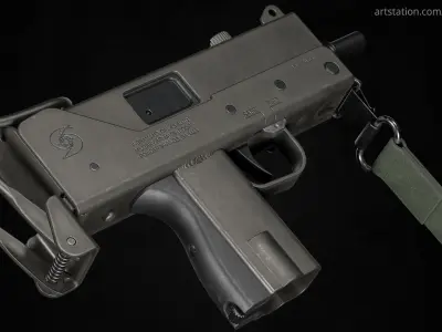 Ingram MAC-10 Low-poly 3D model purchase